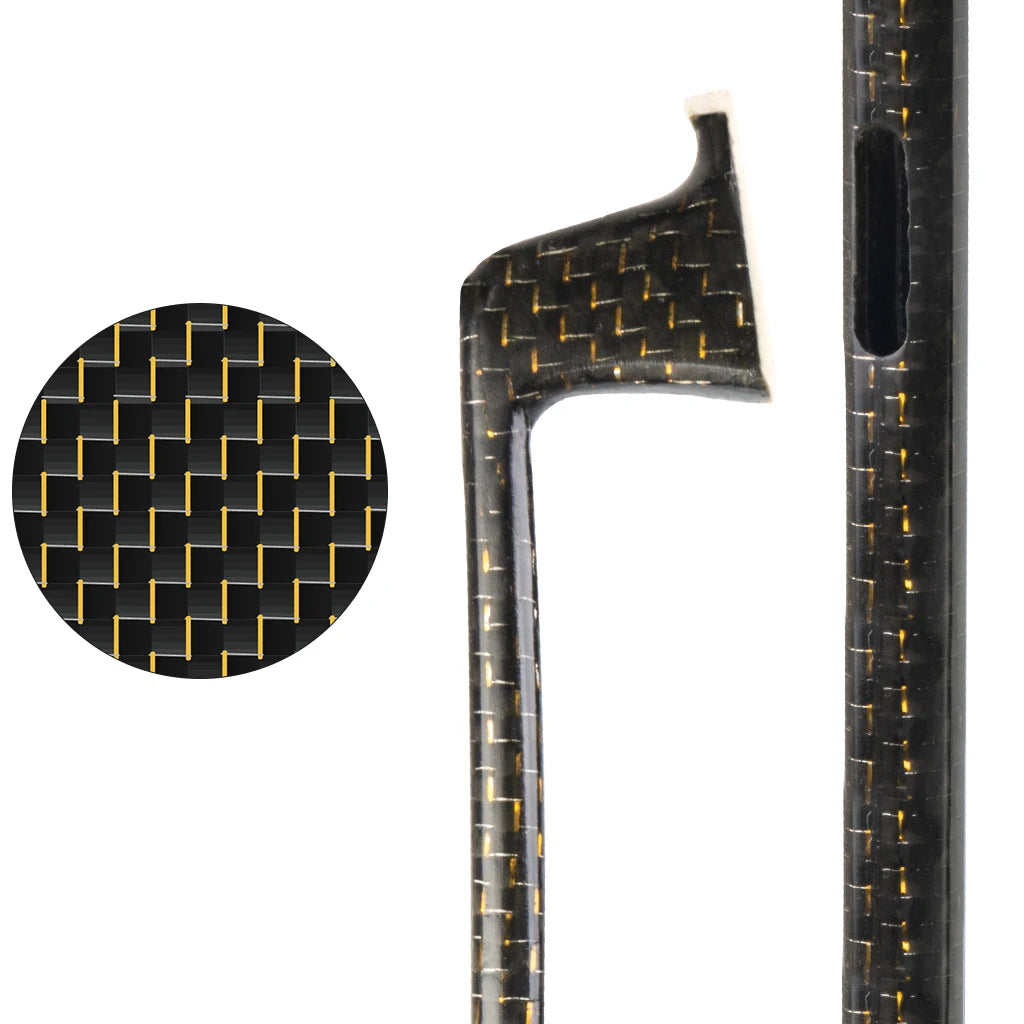 NAOMI Unfinished Fiddle Bow Stick Gold Silk Braided Carbon Fiber Blank Bow Stick DIY Violin Bow