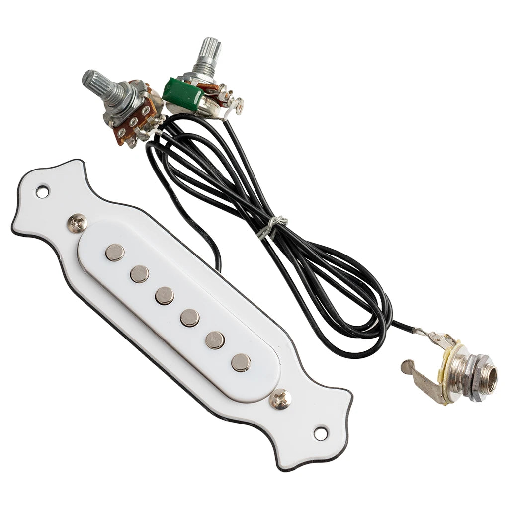 NAOMI Pre-wired Sound Hole Magnetic Pickup 6-String Single Coil Magnetic Harness With Knobs Pots For Electric Cigar Box Guitar