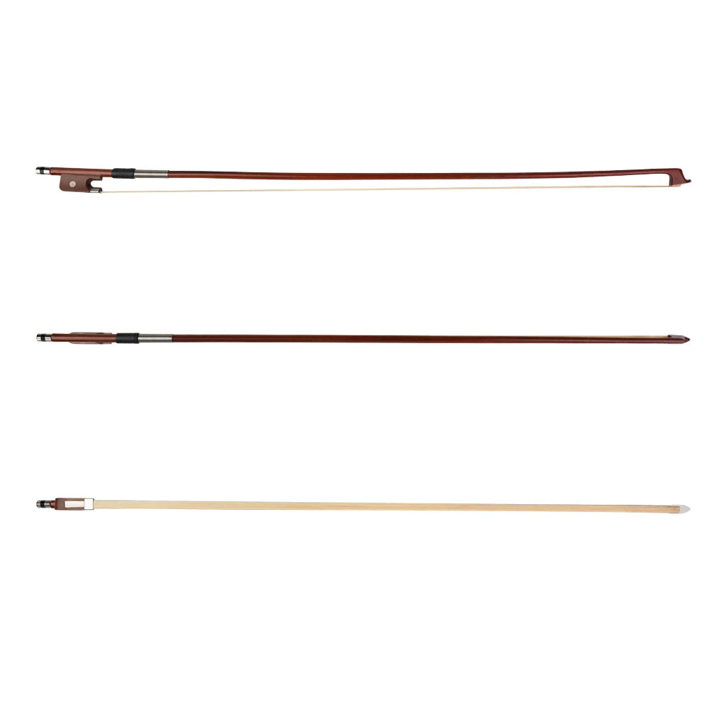 NAOMI Brazilwood Viola Bow For 14"-17" Violas And Round Stick Silver Mount