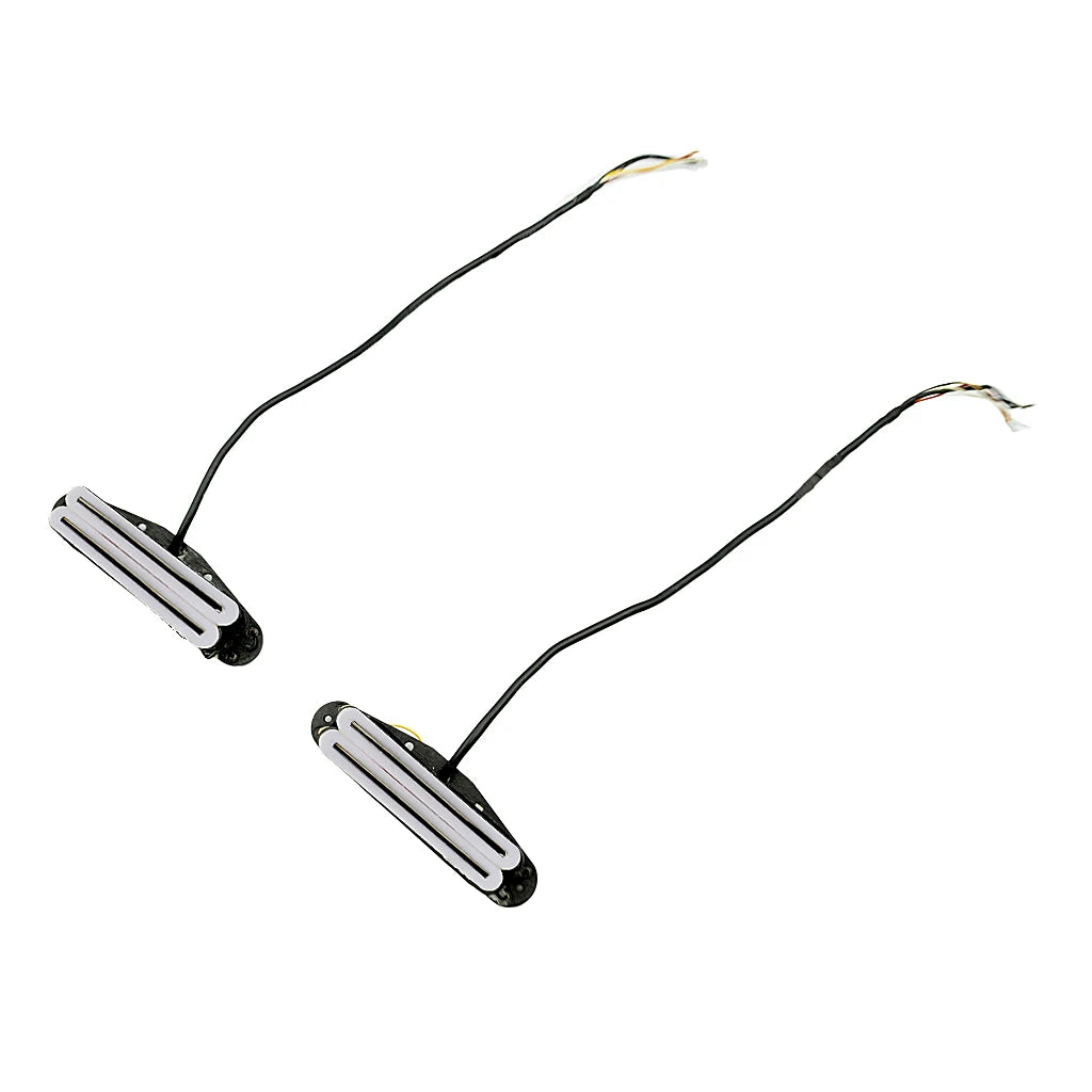 NAOMI 2PCS Dual Hot Rail Style Twin Coil Humbucker Pickup Set w/ Spring And Screws Easy To Install Shield Low Noise