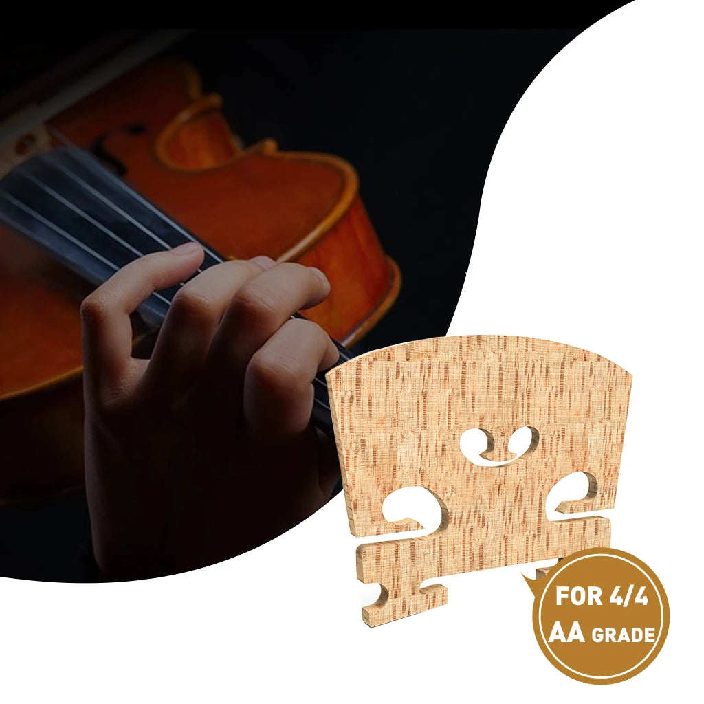 NAOMI Select Figured Violin Bridge Unslotted Semi Finished Bridge Air Dried AA Grade Maple With E Ebony Insert