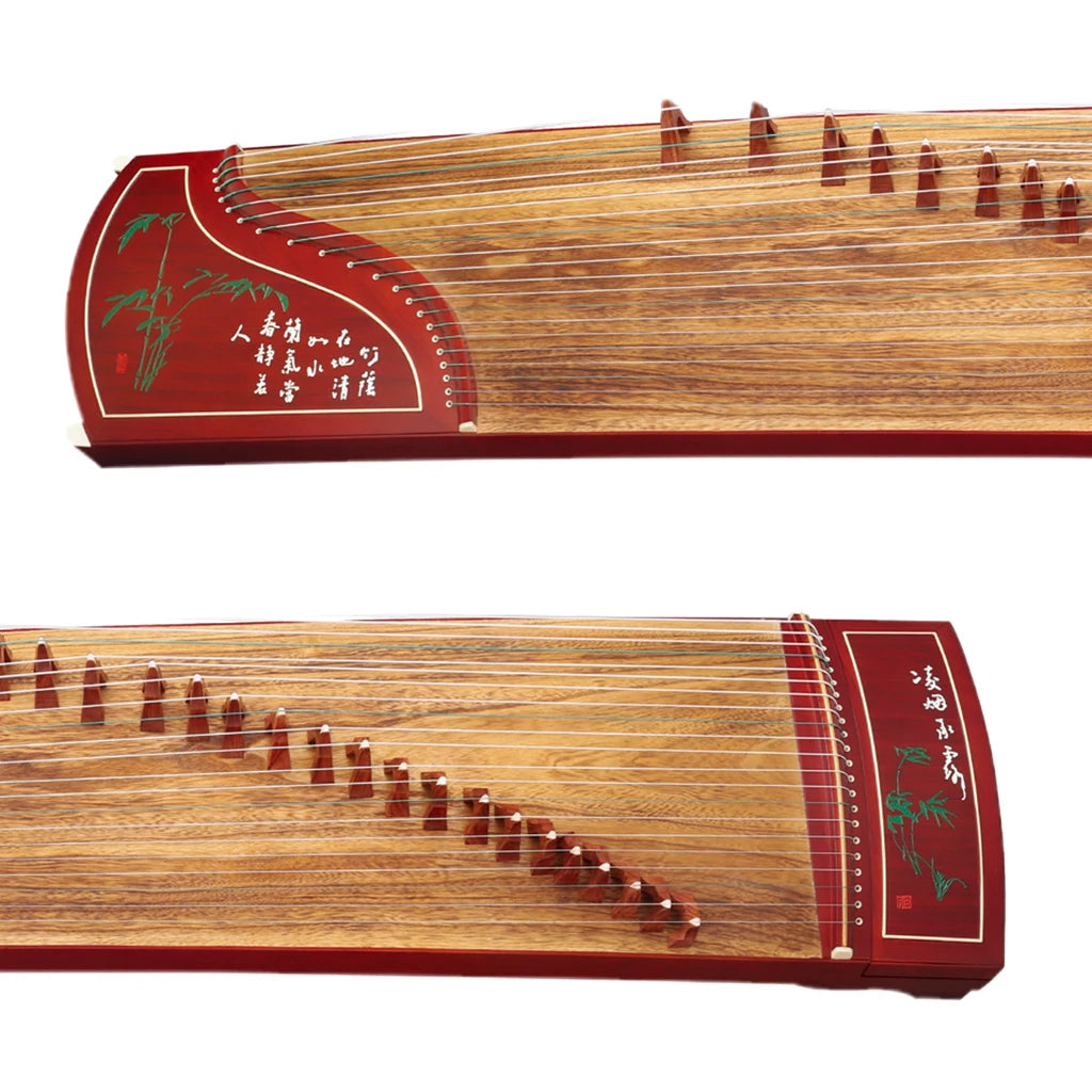 NAOMI Premium Quality 21 Strings 163cm Rosy Sandalwood Chinese String Instrument Guzheng Green Bamboo Carved For Practice