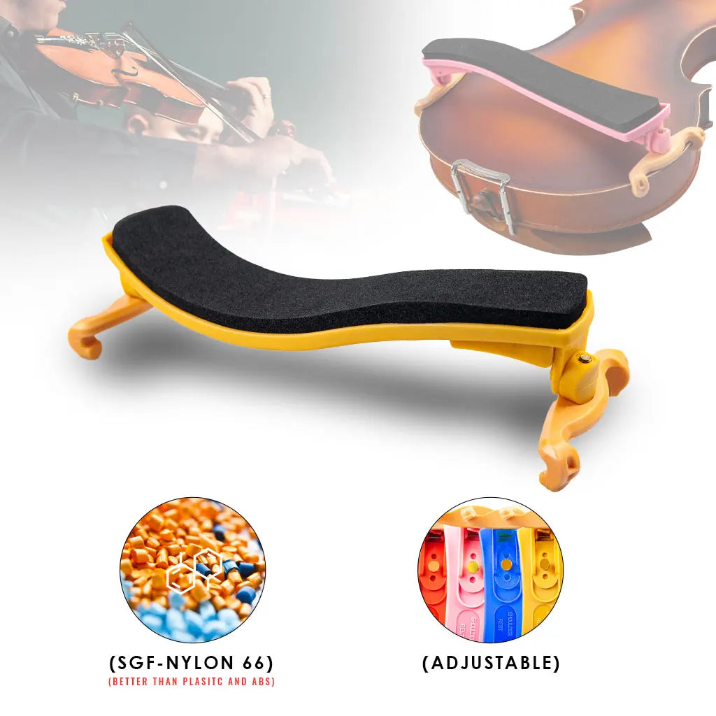 NAOMI Adjustable Feet Quality Nylon Material Violin Shoulder Rest For 4/4 3/4 Fiddle Violin Accessories Violin Chin Rest Pads Holder