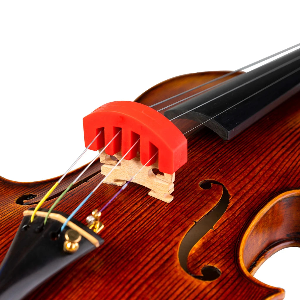 NAOMI Rubber Practice Violin Mute Silencer Red/Black/Blue/Yellow Violin Mute For All 4/4 Acoustic Violin
