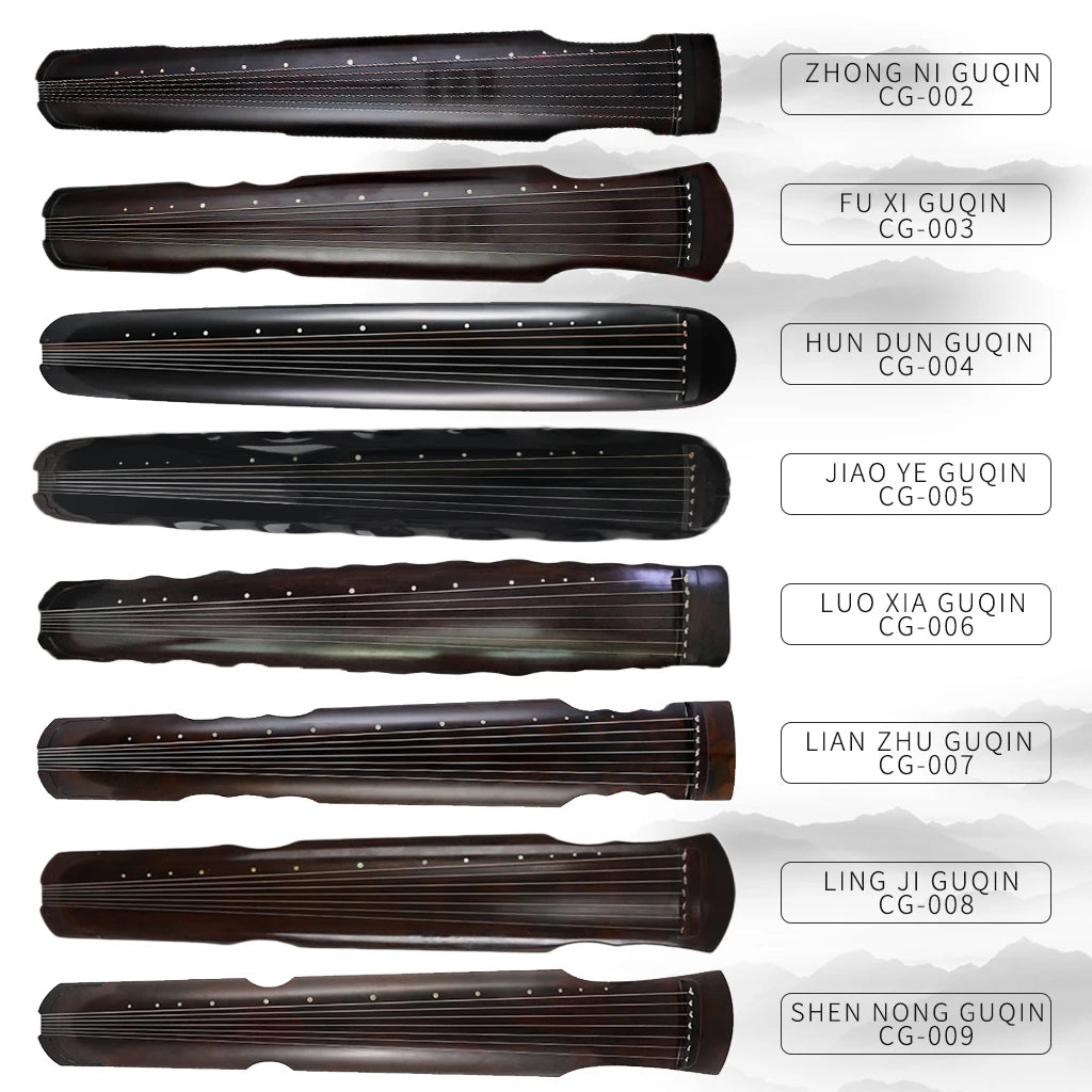 NAOMI Collection Level Guqin Jiao Ye Style 7 Strings Ancient Instrument Lacquered Aged Paulownia Guqin
