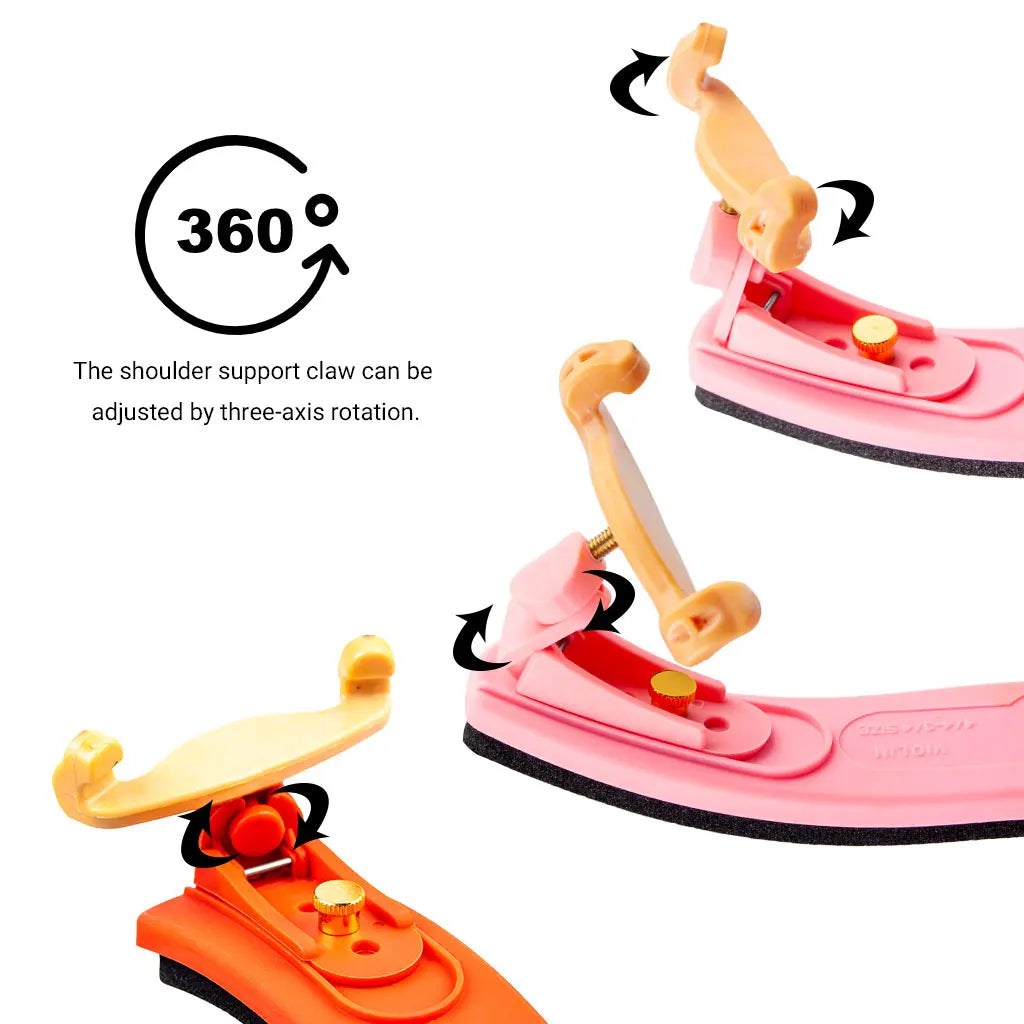NAOMI Adjustable Feet Quality Nylon Material Violin Shoulder Rest For 4/4 3/4 Fiddle Violin Accessories Violin Chin Rest Pads Holder