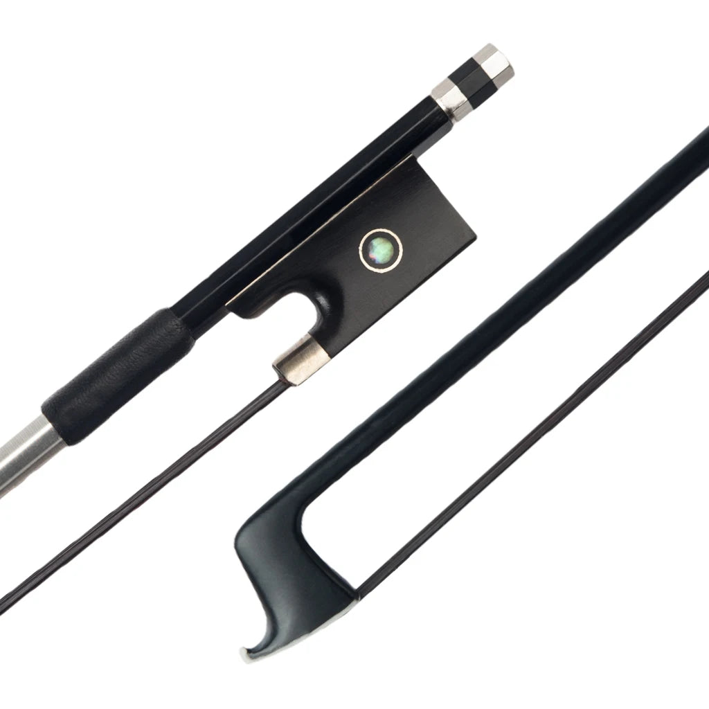 Full Size Pure Carbon Fiber Violin Bow 4/4 Violin /Fiddle Bow Arco Di Violino Ebony Frog Paris Eye Inlay Great Balance Straight