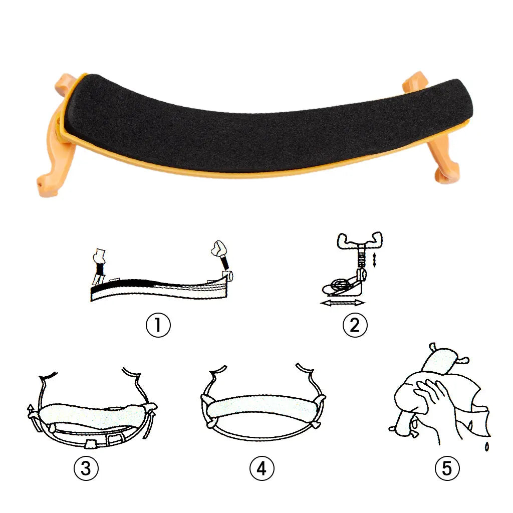 NAOMI Adjustable Feet Quality Nylon Material Violin Shoulder Rest For 4/4 3/4 Fiddle Violin Accessories Violin Chin Rest Pads Holder