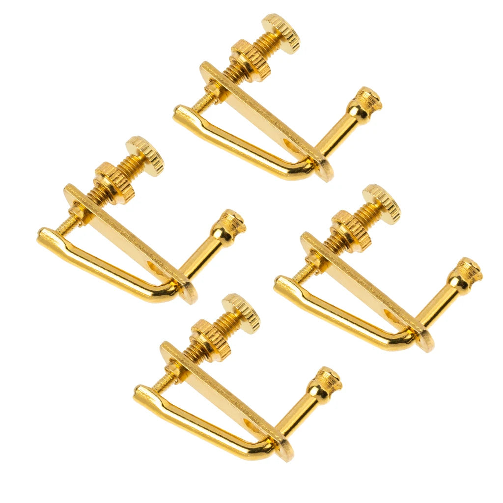 NAOMI 4 pcs Golden Violin Fine Tuners String Adjusters 3/4 4/4 Violin Alloy Tuners Spinner Fiddler Strings Tune Adjuster