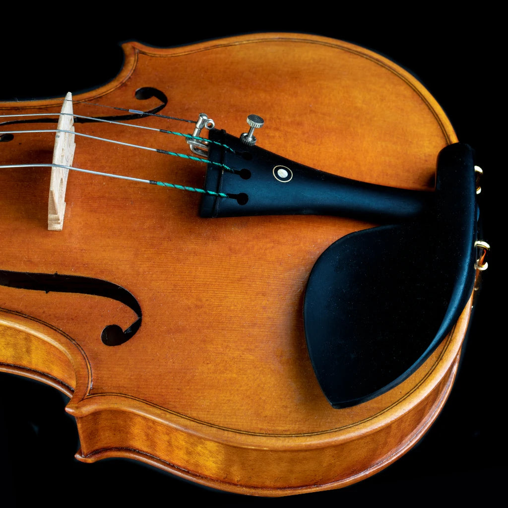 NAOMI Advanced Concert Full Size Violin Fiddle Two Piece Back Flamed Wood Oil Paint Handmade Workshop