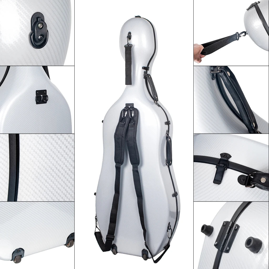 NAOMI Lightweight 4/4 Size Carbon Fiber Cello Case