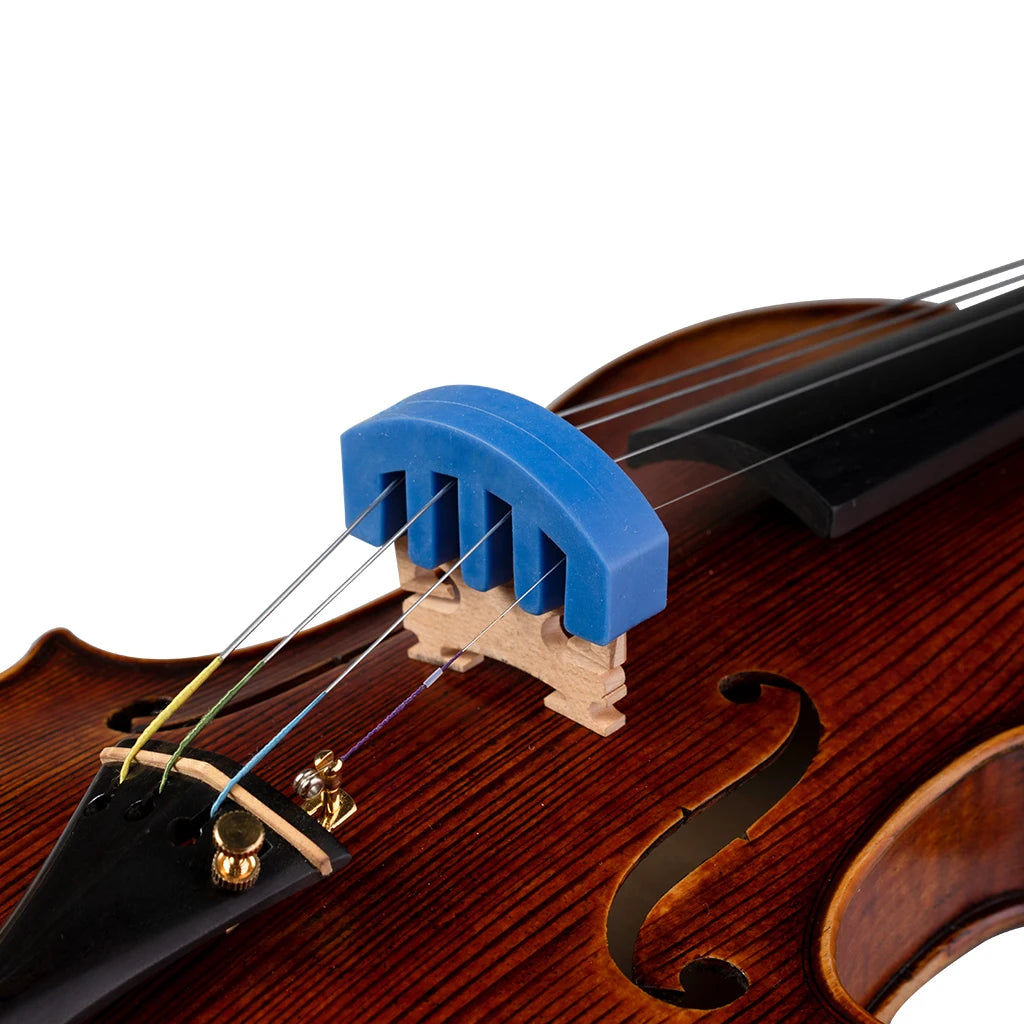 NAOMI Rubber Practice Violin Mute Silencer Red/Black/Blue/Yellow Violin Mute For All 4/4 Acoustic Violin