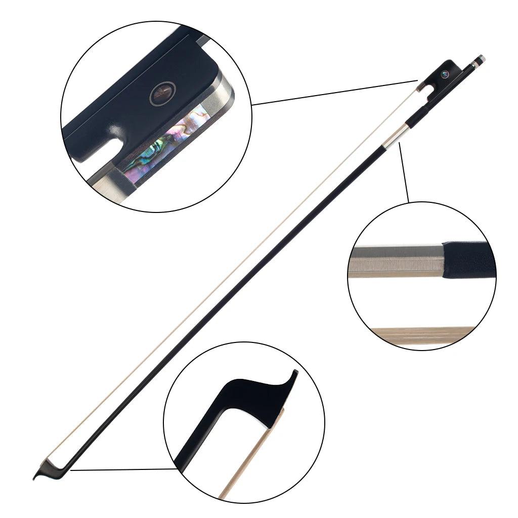 NAOMI Handmade 4/4 3/4 1/2 1/4 1/8 1/10 Size Cello Bow Carbon Fiber Bows Arco For Acoustic Cello Bow