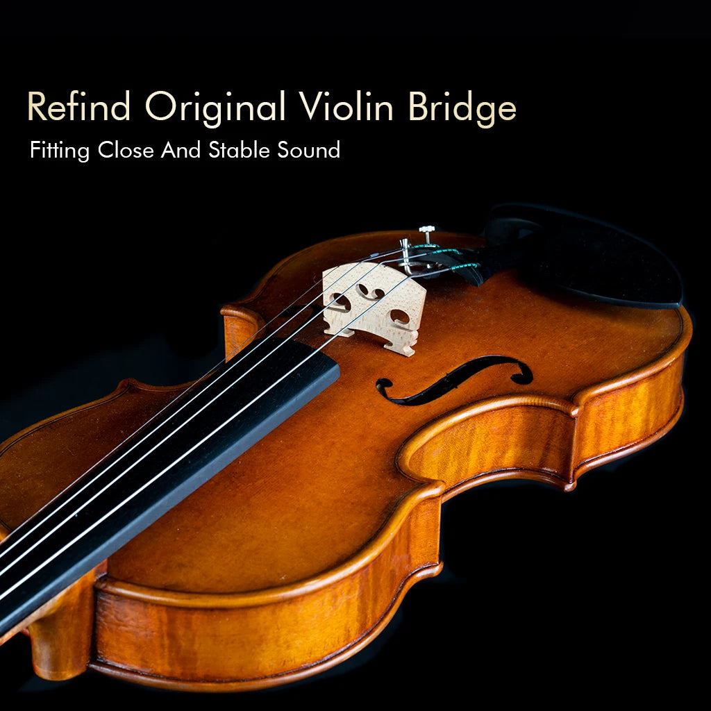 NAOMI Advanced Concert Full Size Violin Fiddle Two Piece Back Flamed Wood Oil Paint Handmade Workshop