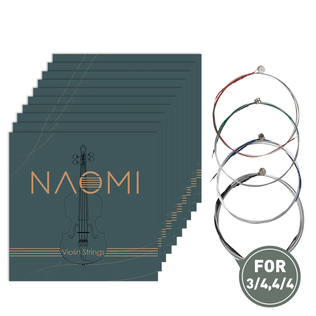 NAOMI 1/5/10 Packs Professional Universal Full Size Violin String Set E-A-D-G Violin Fiddle String