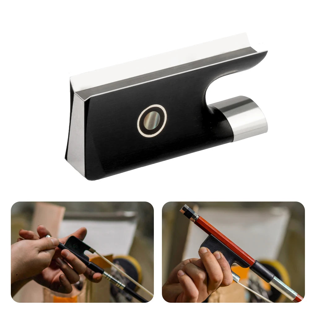 NAOMI Professional Ebony Frogs Special Corner Cutting Process 4/4 Violin Bow Frog