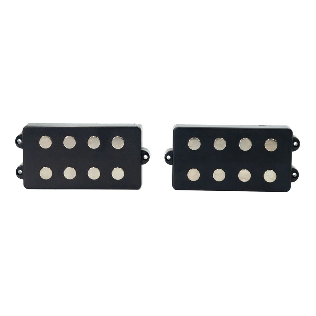 NAOMI 2 Pcs Electric Bass Pickups Humbucker Bridge Neck Pickup Set For 4 Strings Bass Coil Black Noiseless
