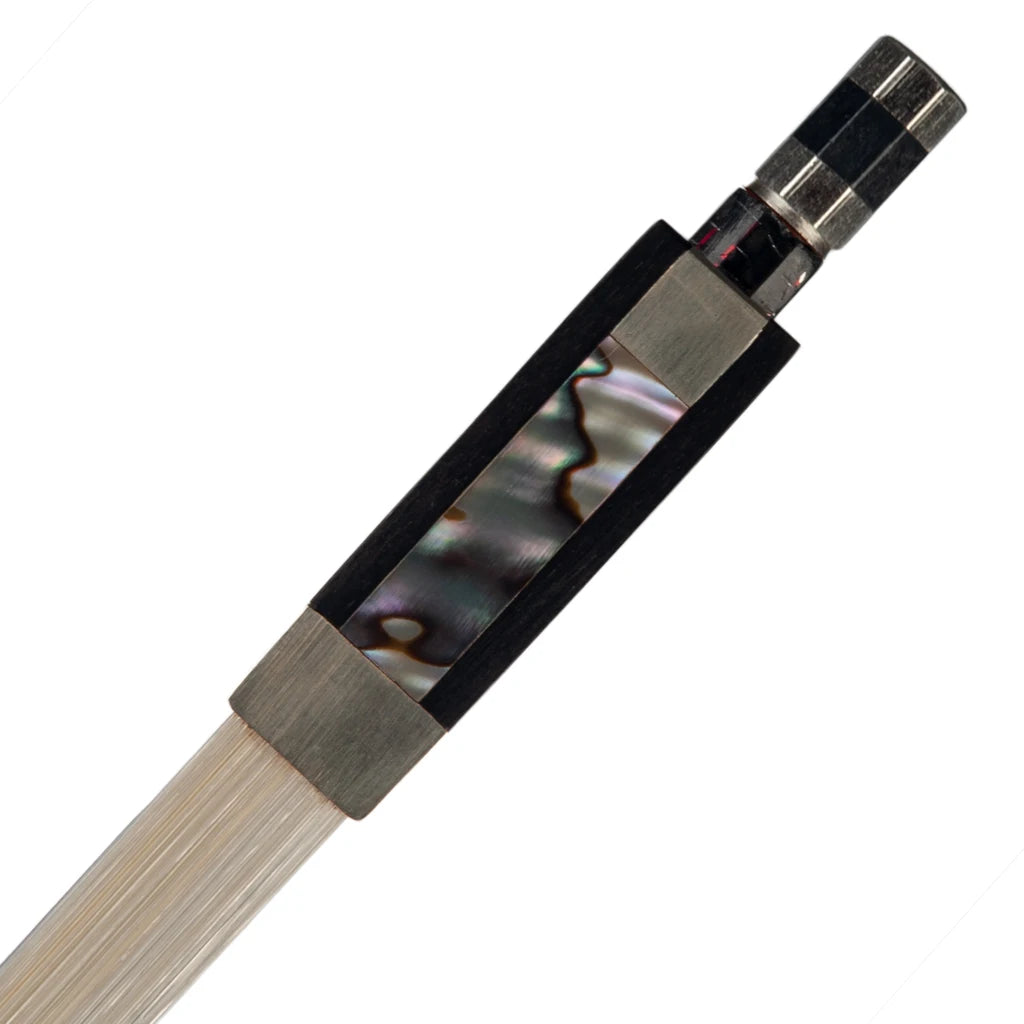 NAOMI 4/4 Carbon Fiber Violin Bow Red Silk Braided Ebony Frog