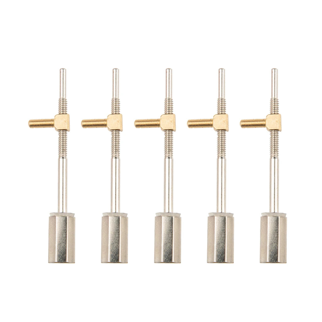 NAOMI Violin Bow Frog Buttons Bass Steel Screws with Brass Eyelets Bow Parts For Viola Violin Bow Maker