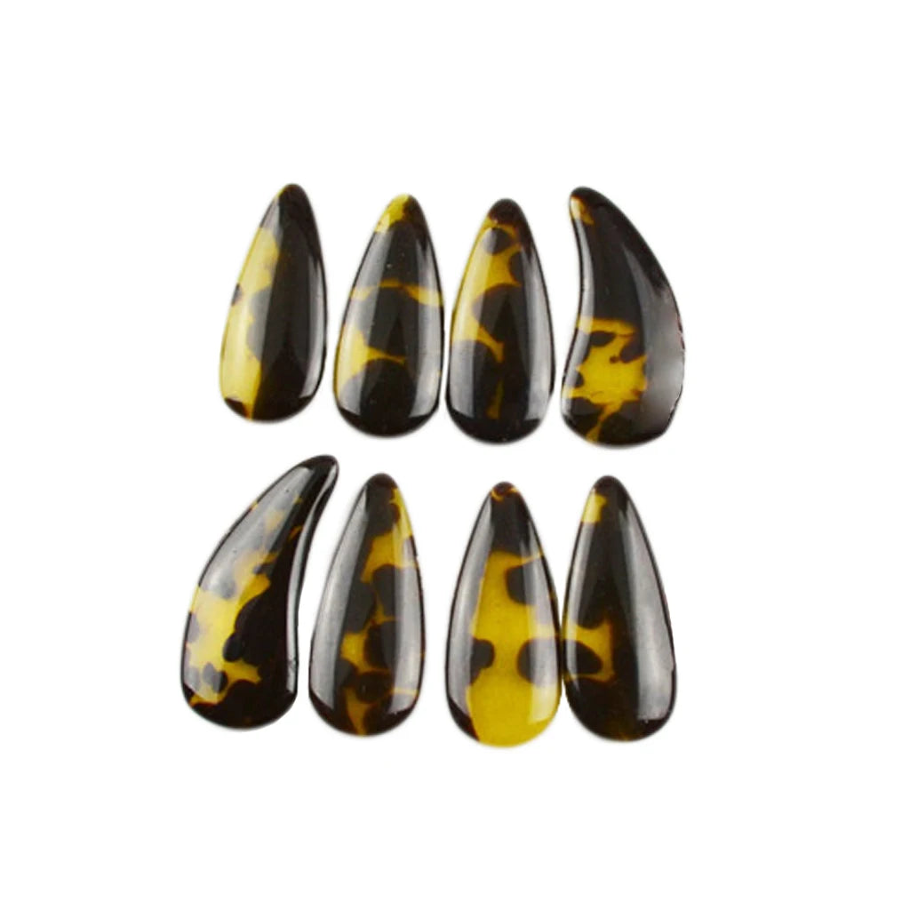 NAOMI 4L+4R Guzheng Practice Nail Cover Thumb Finger Guard Protector Artificial Faux Fingernails Tips Zither Koto Finger Picks