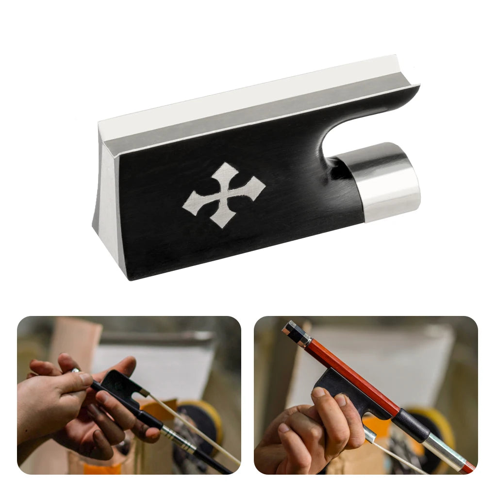 NAOMI 1pc Ebony Violin Bow Frog 4/4 Violin Bow Parts