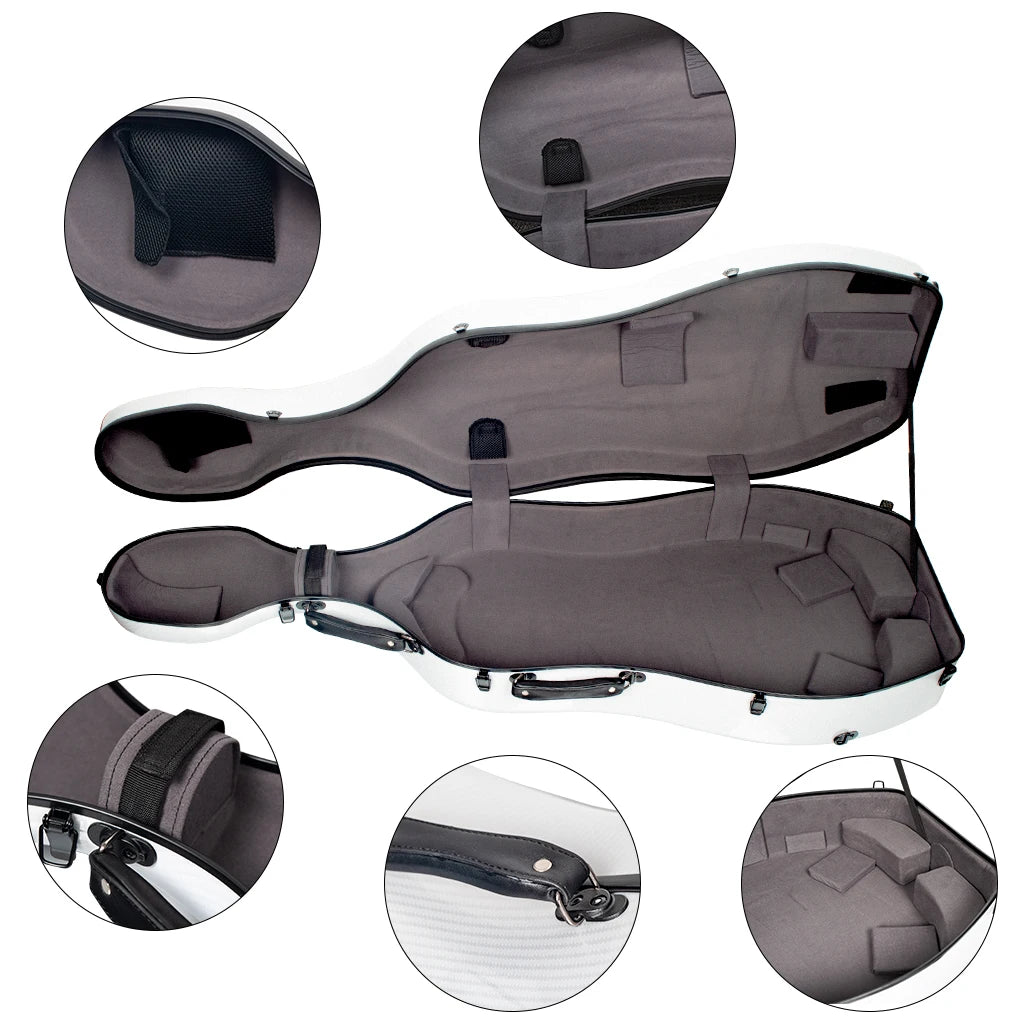 NAOMI Lightweight 4/4 Size Carbon Fiber Cello Case