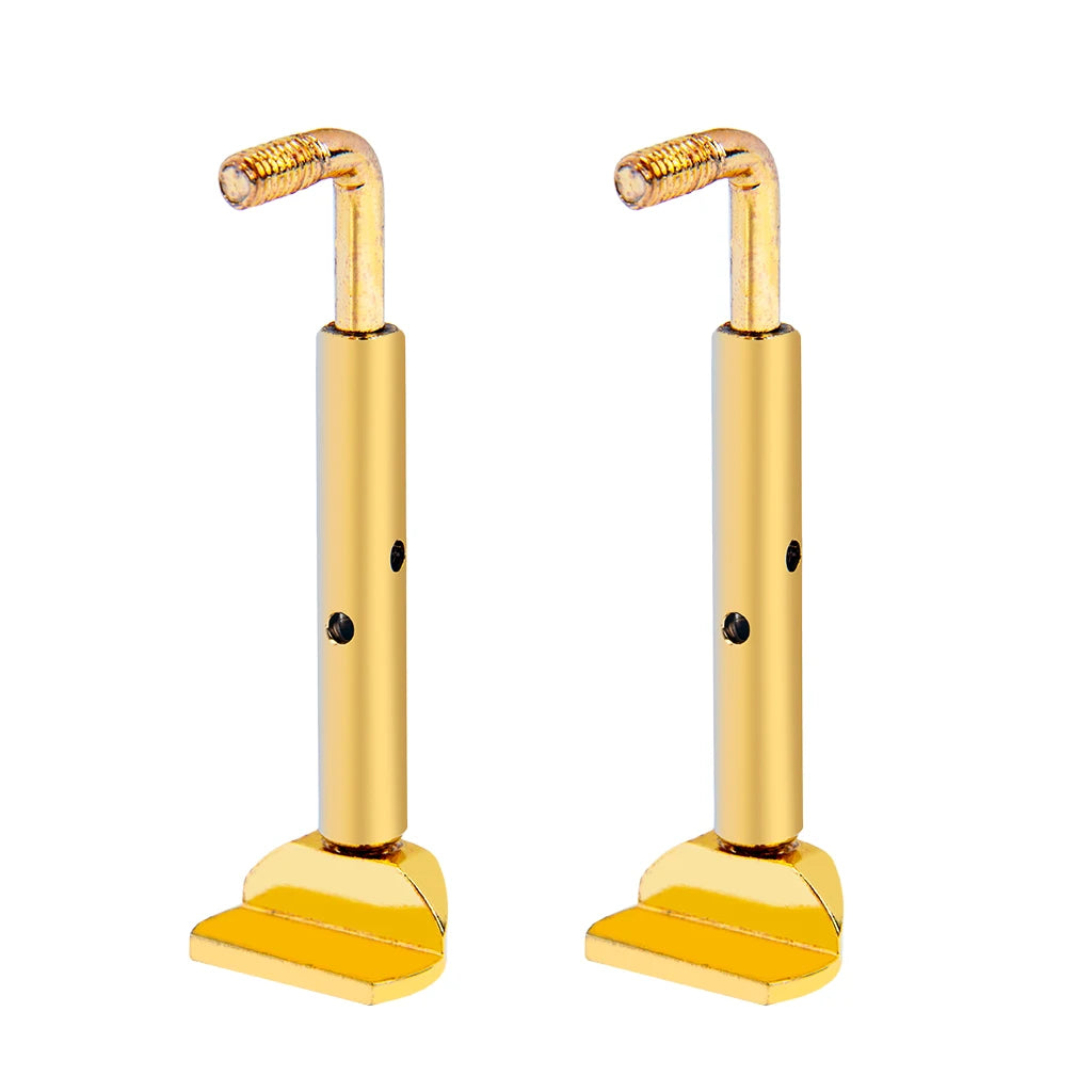 NAOMI 2PCS Hill Style Golden Chinrest Clamps Chinrest Screws Chin Rest Clamps Machines Large Foot