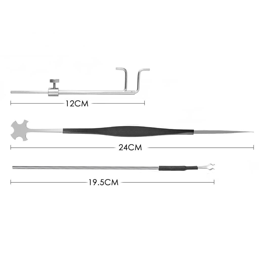 NAOMI 3PCS Violin Sound Post Gauge Sound Post Retriever Sound Post Setter Violin Parts Luthier Tools With Rubber Protectors SET