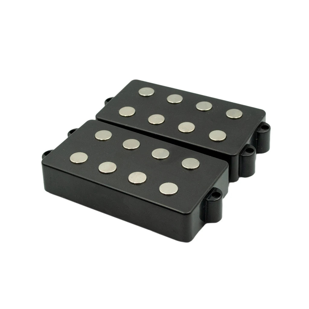 NAOMI 2 Pcs Electric Bass Pickups Humbucker Bridge Neck Pickup Set For 4 Strings Bass Coil Black Noiseless