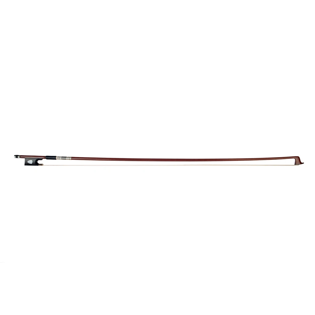 NAOMI 4/4 Violin Bow Brazilwood Round Stick Ebony Frog W/ Shell Inlay