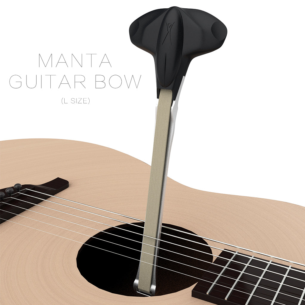 Manta Style Guitar Bow Hold Two Thickness Guitar Picks Design With Real Horsehair For Acoustic Guitar Players