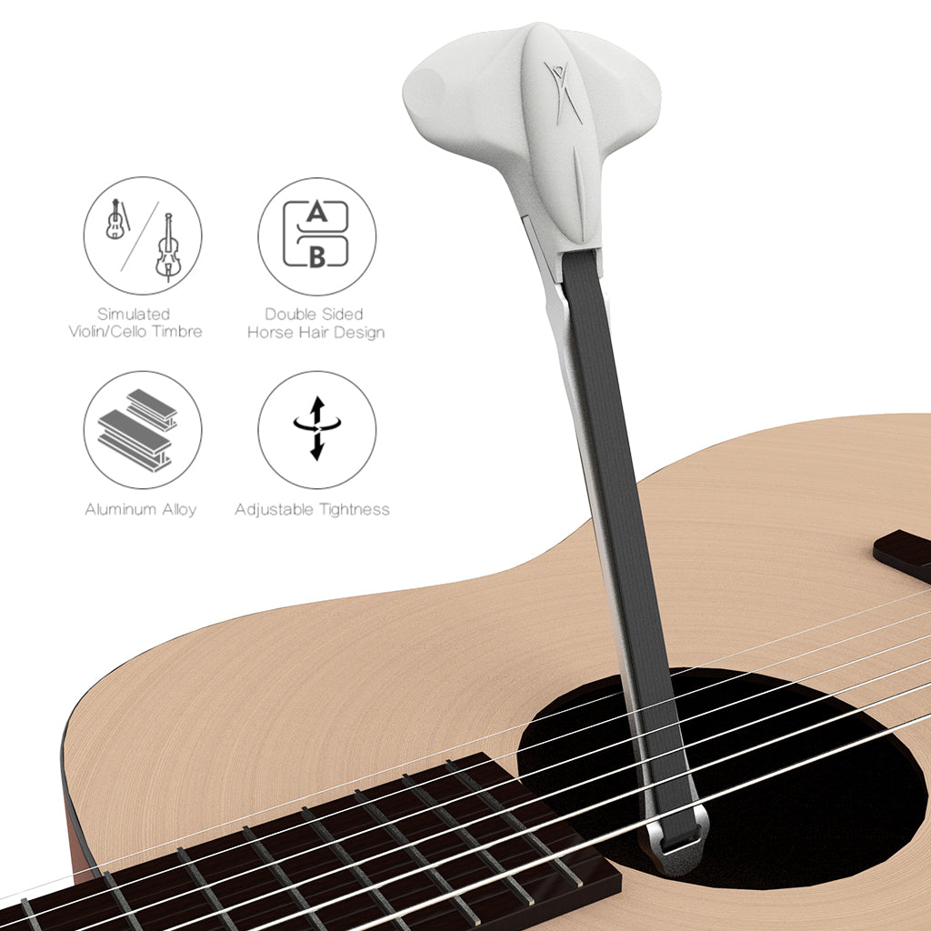 [Youlian] Manta Guitar Bow Creative Design Bow - White With Black Horsehair