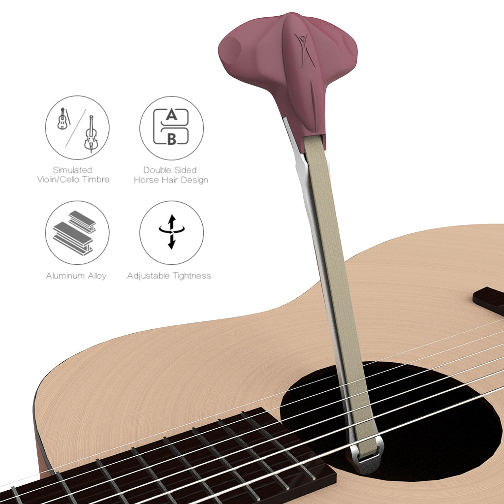 [Youlian] Manta Guitar Bow Creative Design Bow -Pink With White Horsehair