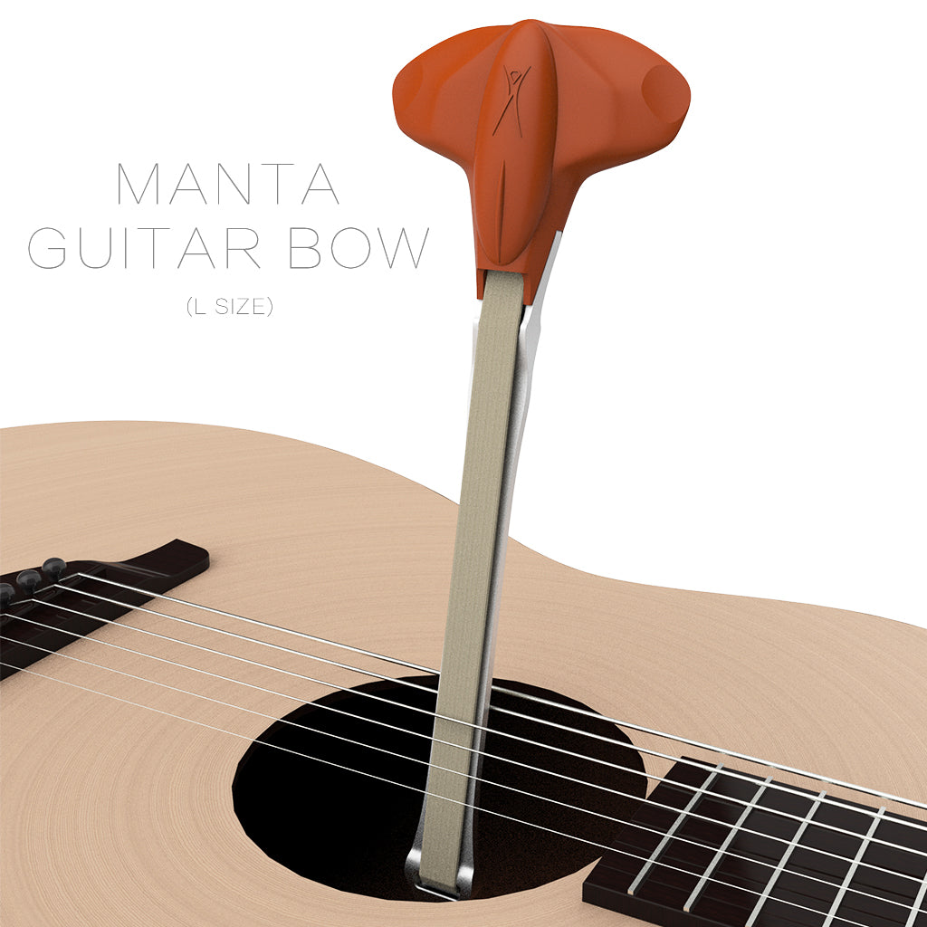 Manta Style Guitar Bow Hold Two Thickness Guitar Picks Design With Real Horsehair For Acoustic Guitar Players