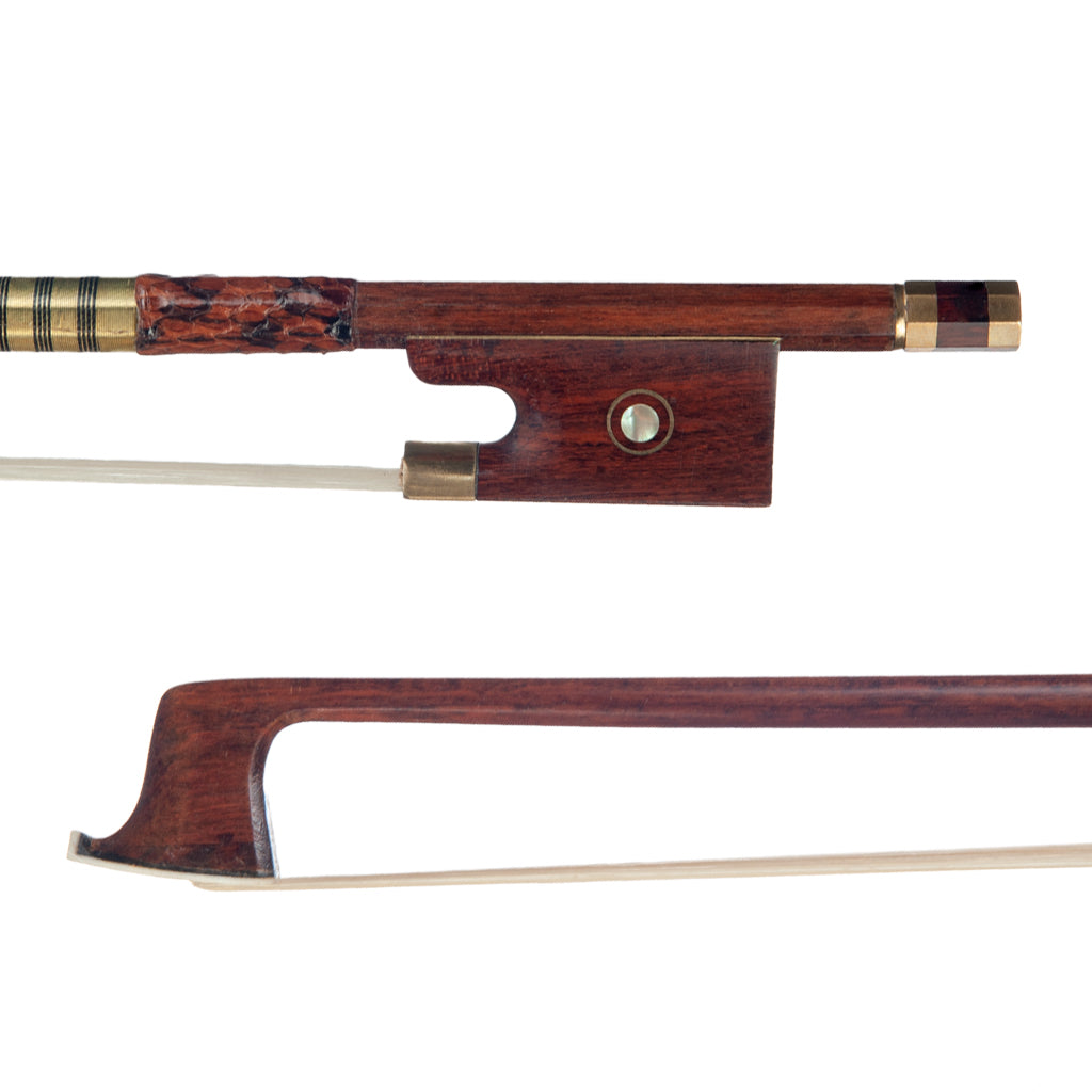 NAOMI Master Full Size 4/4 Violin/Fiddle Bow Pernambuco Level Snakewood Frog