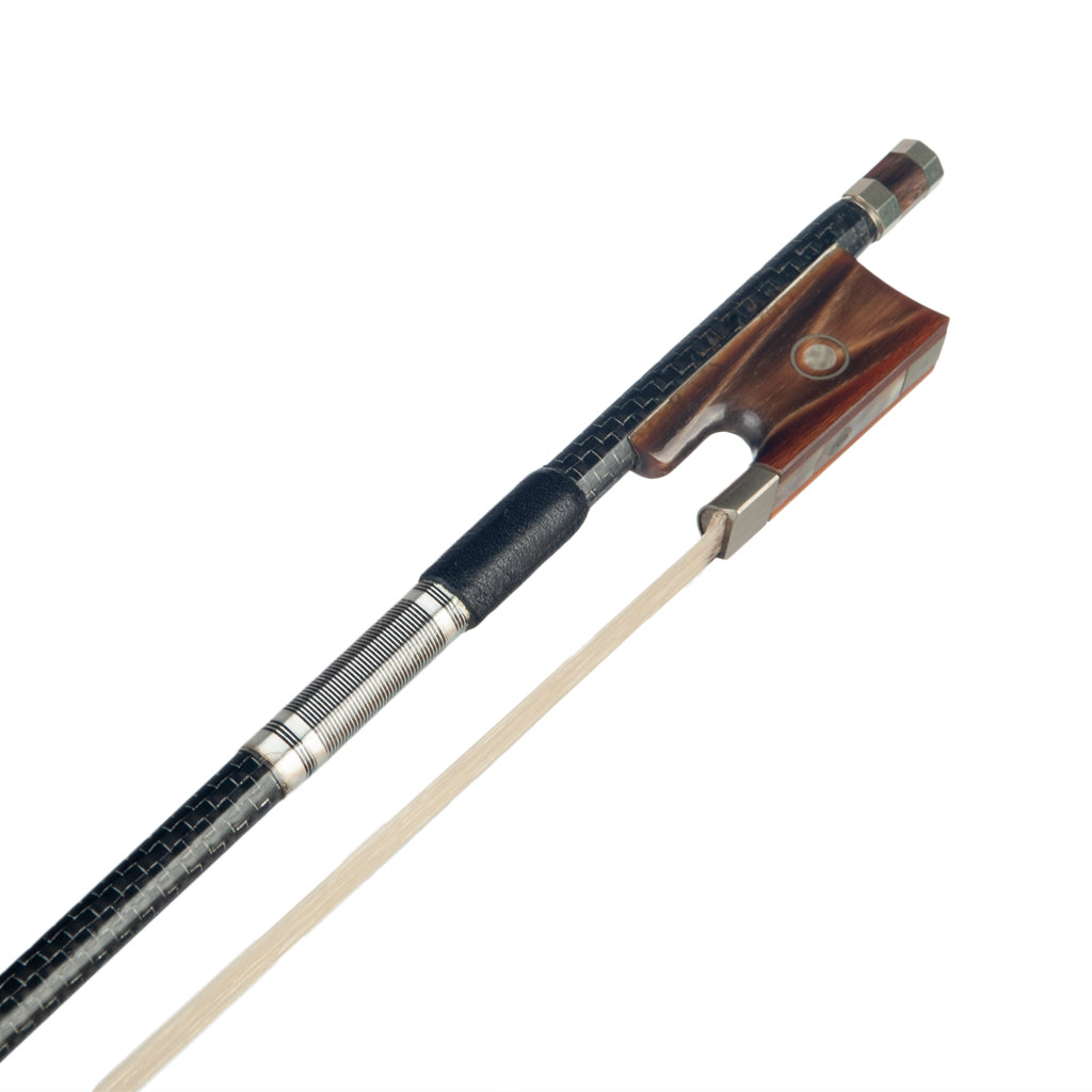 NAOMI Master Carbon Fiber Bow Fiddle/ Violin  Silver Silk Braided
