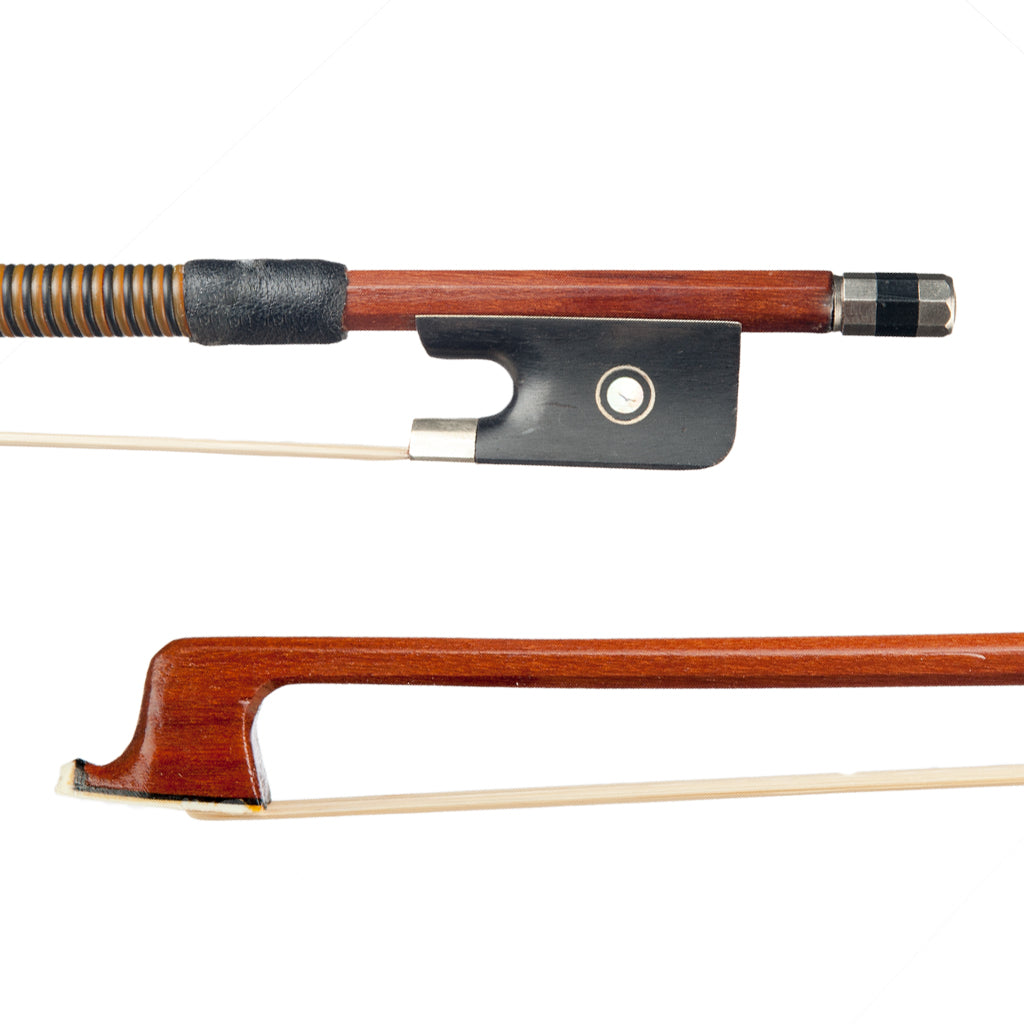 NAOMI 15'' 16'' Viola Bow Brazilwood Octagonal Stick Genuine White Mongolian Horse Hair Plastic Wrap Ebony Frog