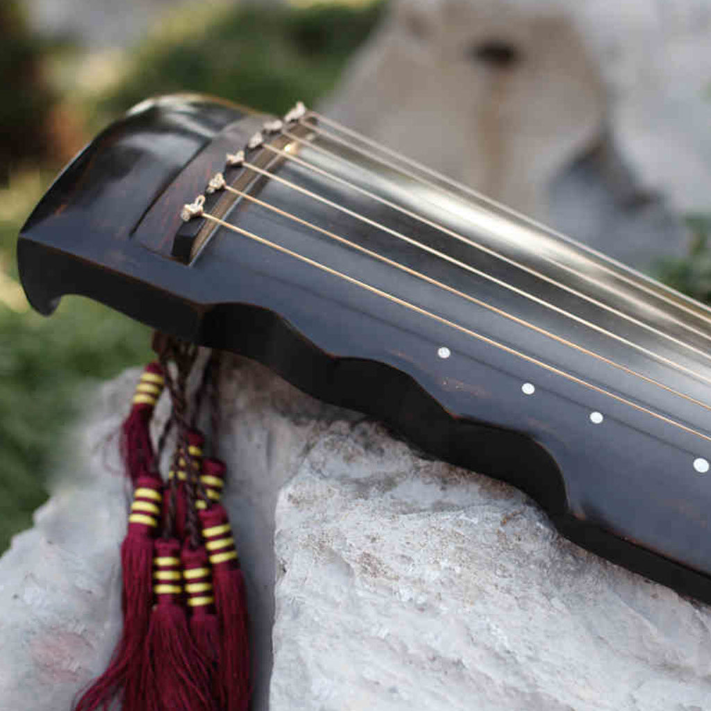 NAOMI Professioanl Guqin Lian Zhu Style 7 Strings Zither Lacquered Aged Paulownia Gu Qin With Superior Sound