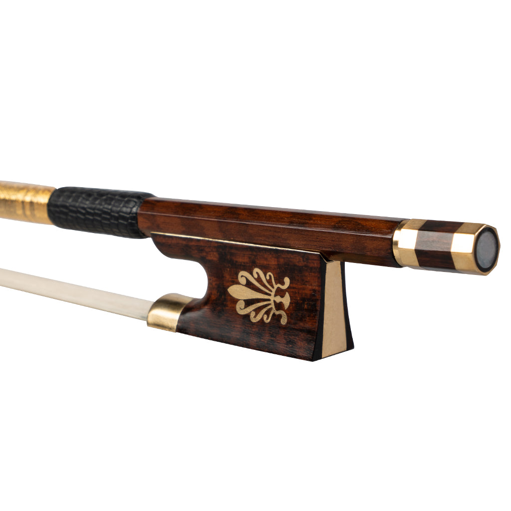 NAOMI Professional Snakewood Bow  4/4  Violin/Fiddle Bow W/ Peacock Pattern Snakewood Frog