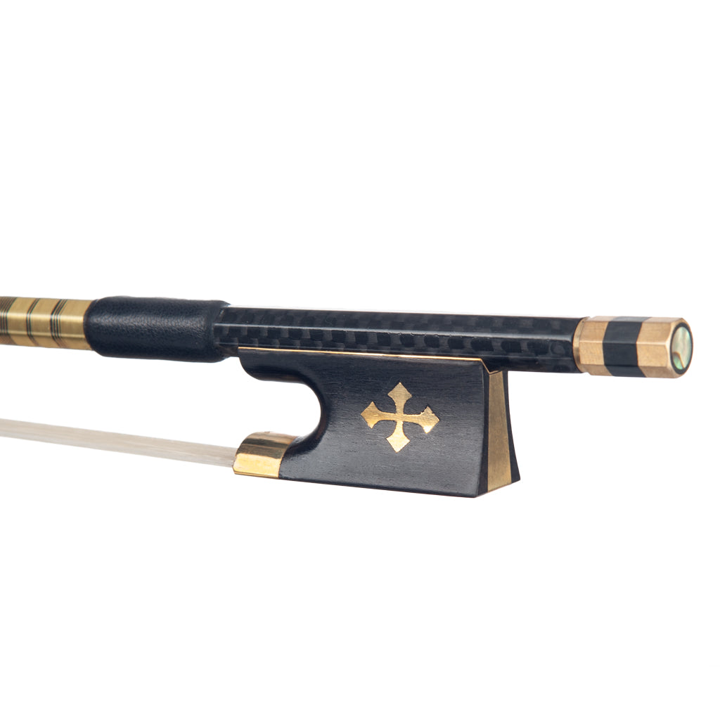 NAOMI Orchestra Violinist Carbon Fiber Bow Fiddle Bow Ebony Frog Well Balance