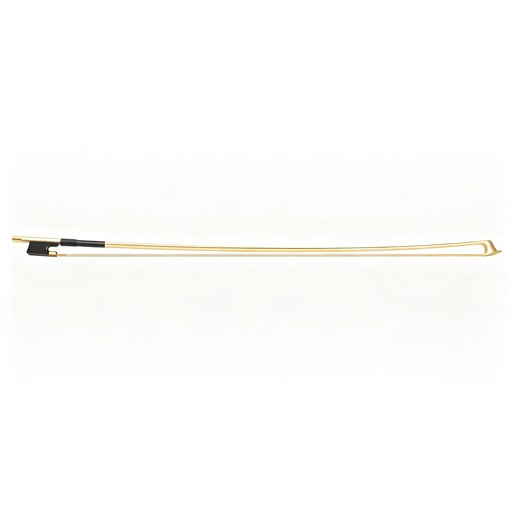 Luxury Gold Plated Violin Bow 4/4 Size – High Strength Carbon Fiber Core, Ebony Frog , Elegant Stage Look, Ideal Gift for Violin Players