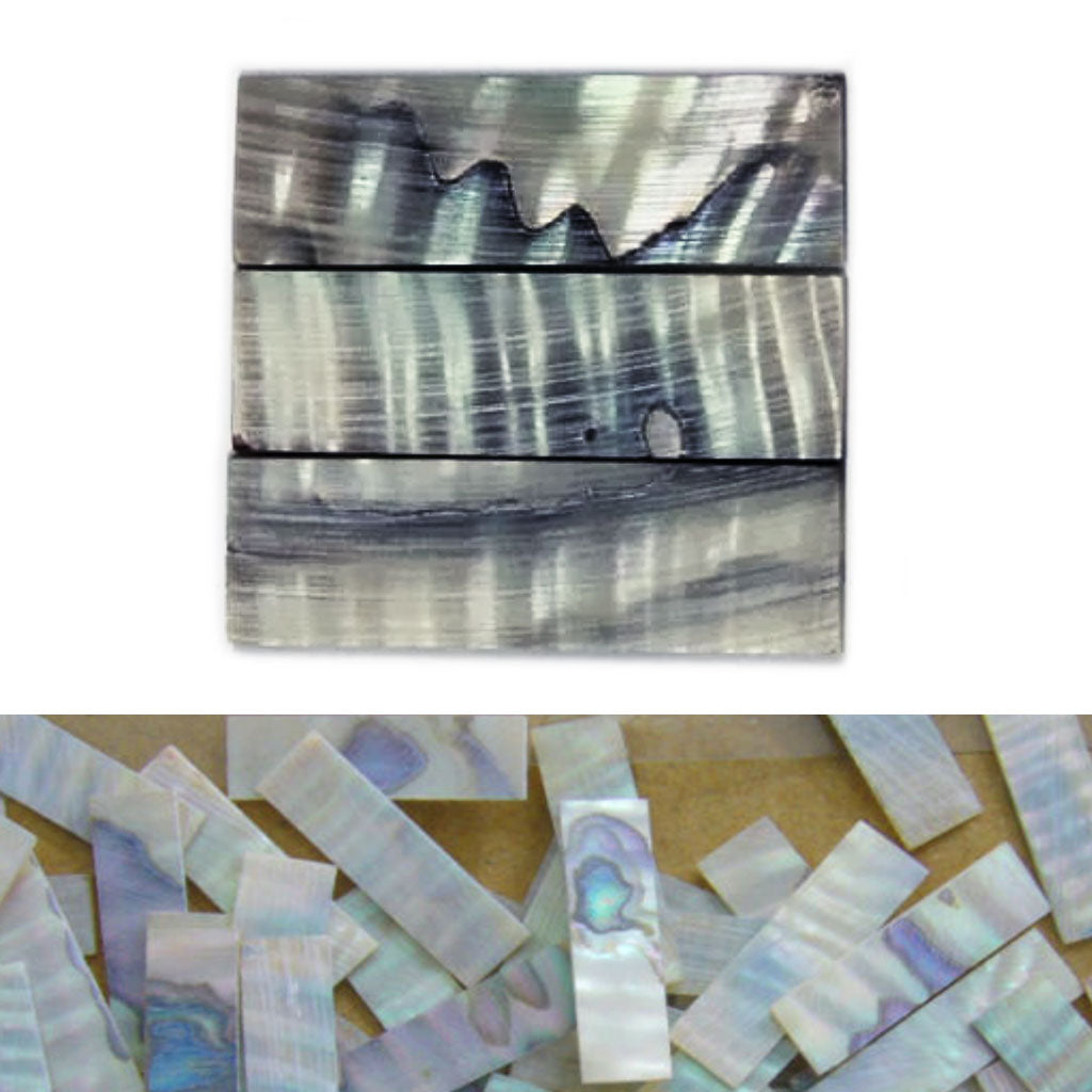 Sample Shell Blank Assorted Selected Abalone Shell Blanks Flat Inlay 30*9*1mm Violin Bow