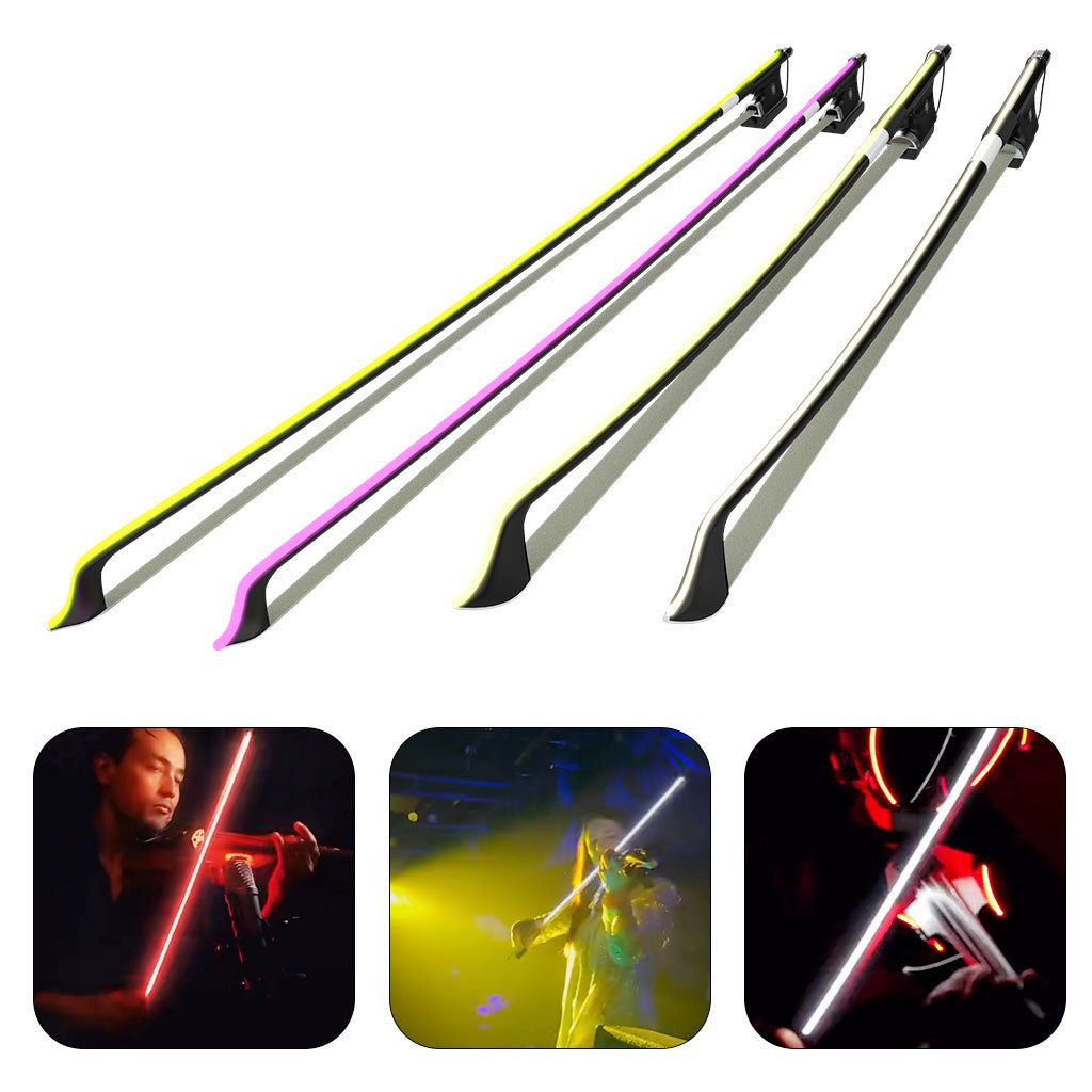YOOLIM DESIGN Glow LED Double Bass Bow Carbon Fiber Bow Rechargeable Battery Type-c Input Exciting Lighting Effects