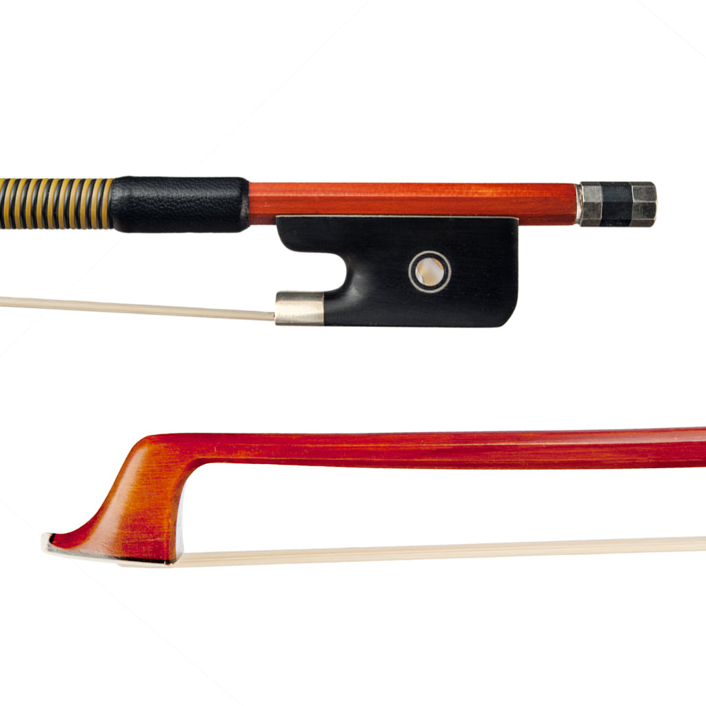 NAOMI Brazilwood Cello Bow White Horsehair Plastic Wrap Sheep Skin Grip
