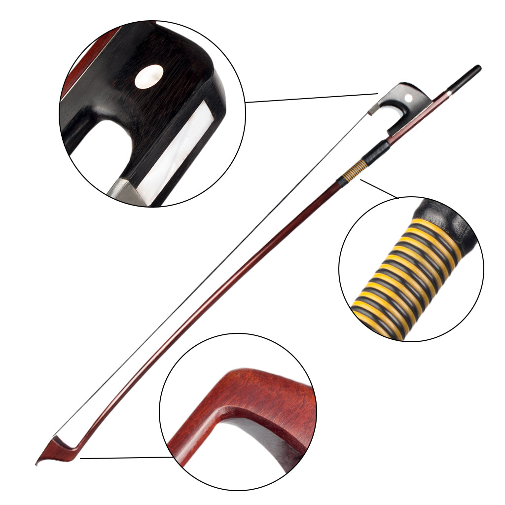 NAOMI German Style Double Bass Bow 4/4 Brazilwood