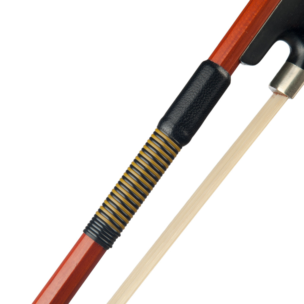 NAOMI Brazilwood Cello Bow White Horsehair Plastic Wrap Sheep Skin Grip