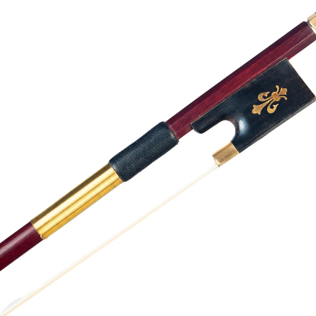 NAOMI 4/4 Fiddle Arco Violin Bow Brazilwood  Round Stick With Sheep Skin Grip Natural Horsehair Ebony Frog Fast Response