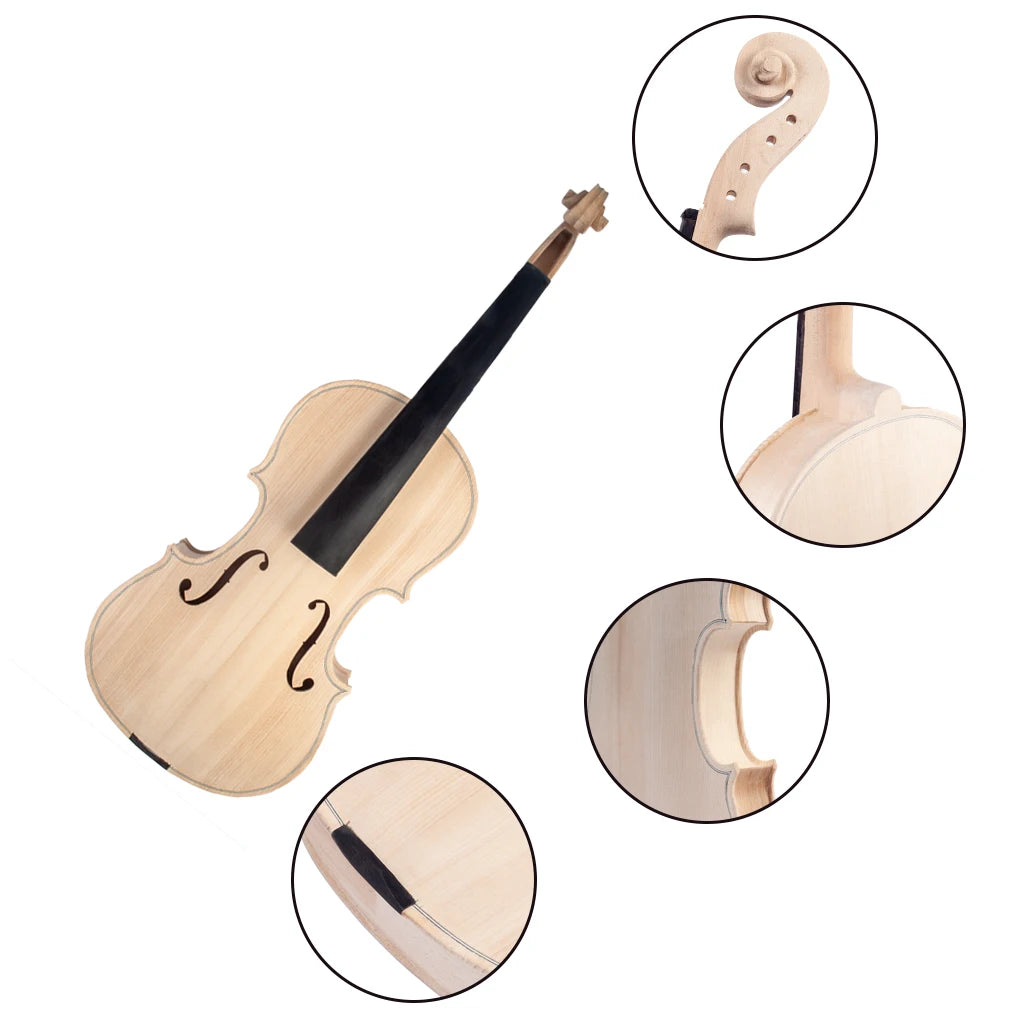 NAOMI Handmade Natural Dried Maple Wood Unfinished Violin Top Back Plate