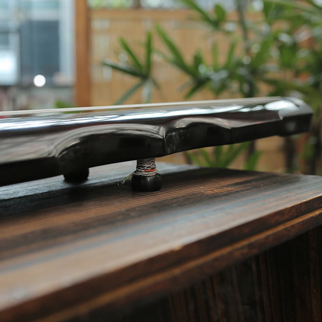 NAOMI Handmade Guqin Luo Xia Style Beautiful Shape Qixian-qin 7 Strings Old Paulownia Natural Lacquer Zither