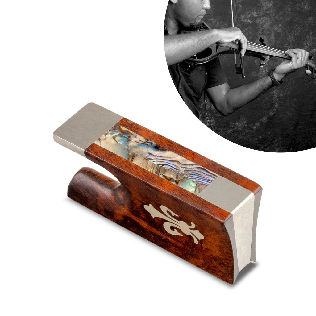 NAOMI Handmade High Polish 4/4 Size Violin Bow Snakewood Frog Premium Fleur De Lis Frog For Violin Bows Maker Luthier Supplies